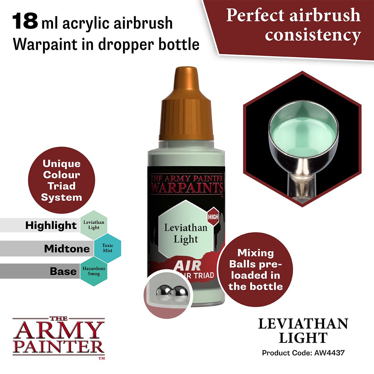 Army Painter - Warpaints Air - Leviathan Light Acrylic Paint 18ml