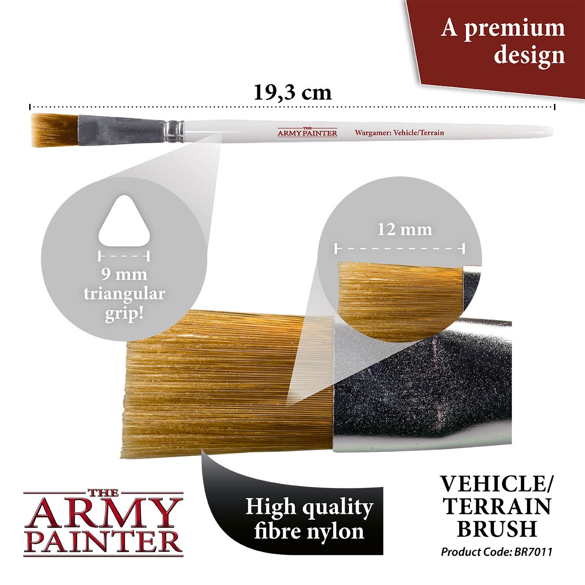 Army Painter - Brushes - Wargamer Brush - Vehicle / Terrain