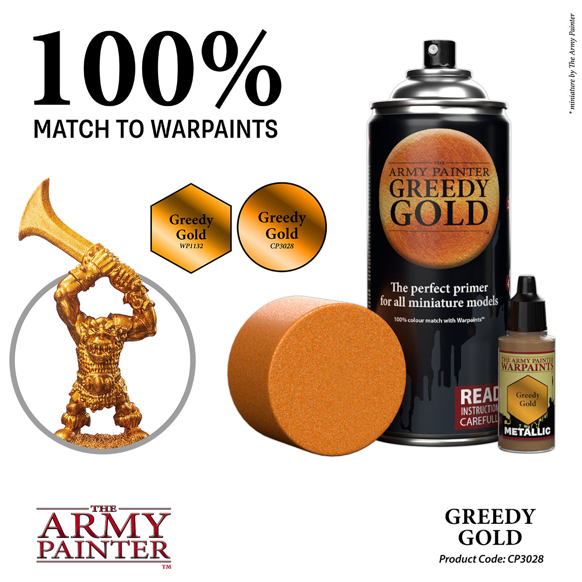Army Painter Aerosol Spray Primer - Greedy Gold 400ml