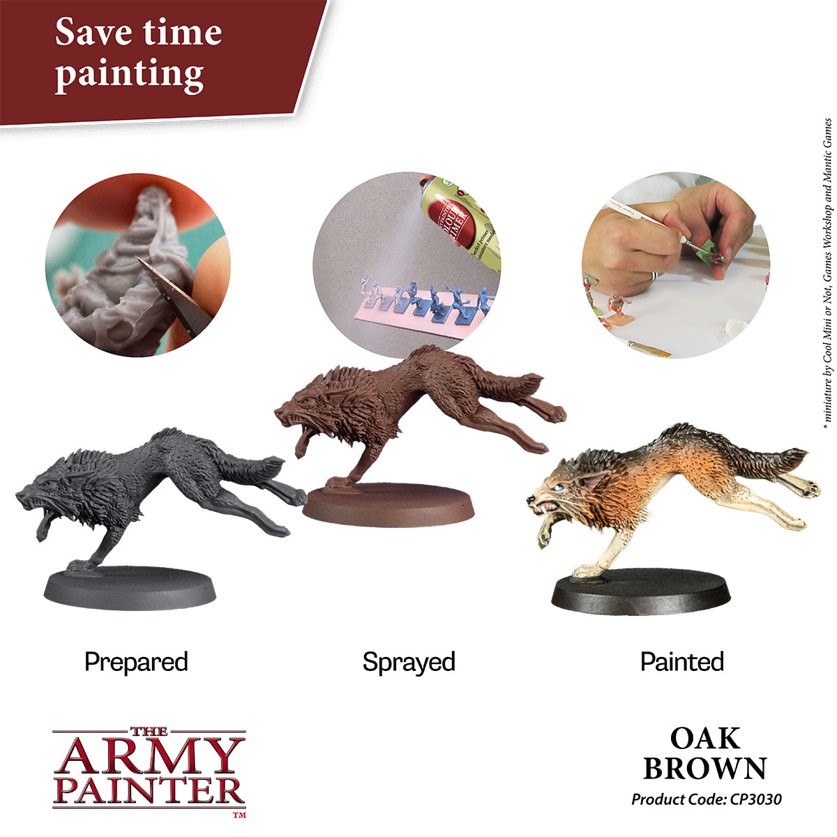 Army Painter Aerosol Spray Primer - Oak Brown 400ml