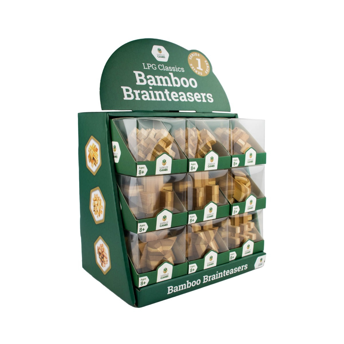 LPG Puzzles 3D Bamboo Brainteaser Display Series 1