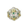 LPG Dice Scaled Eye Dice Set Steel/Green