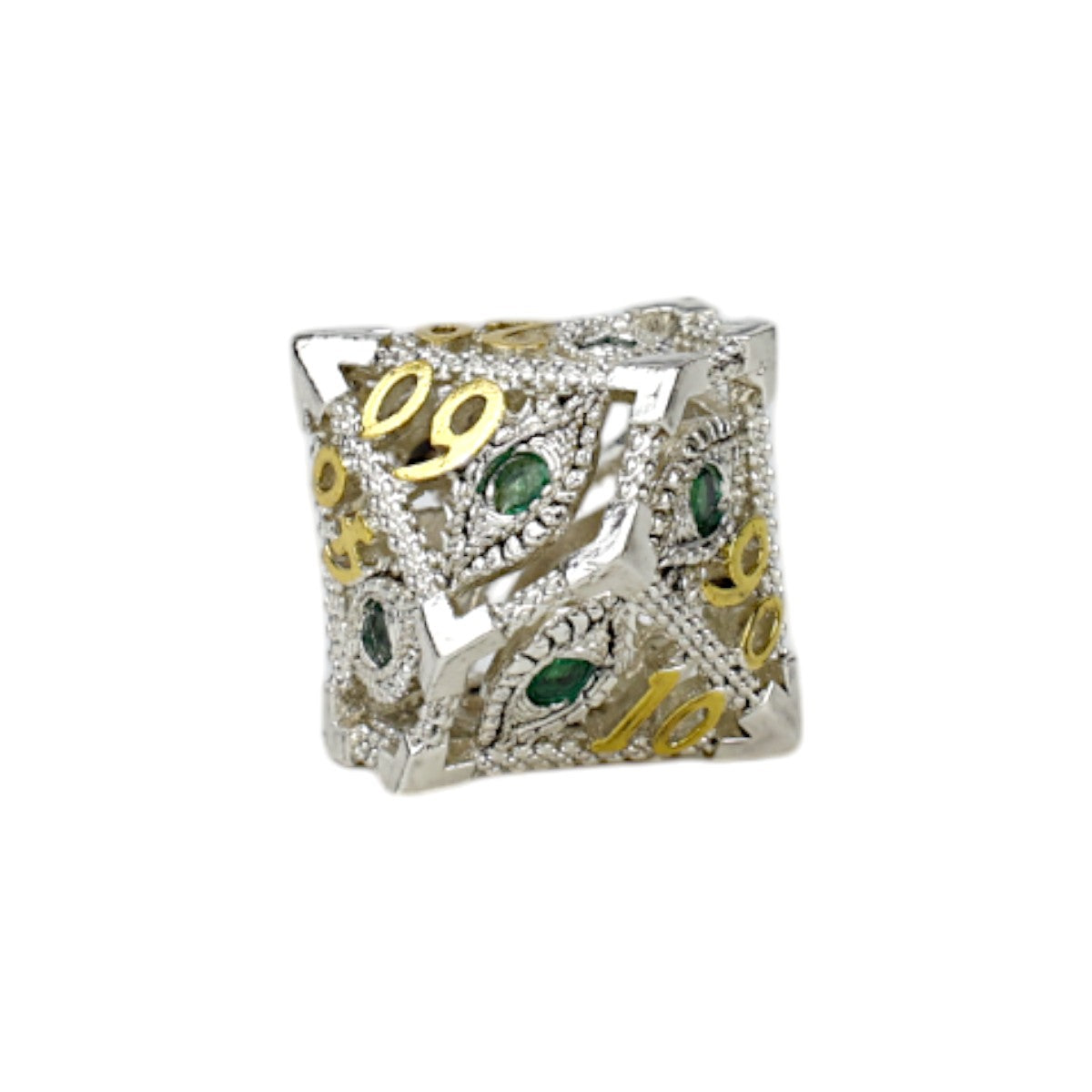 LPG Dice Scaled Eye Dice Set Steel/Green