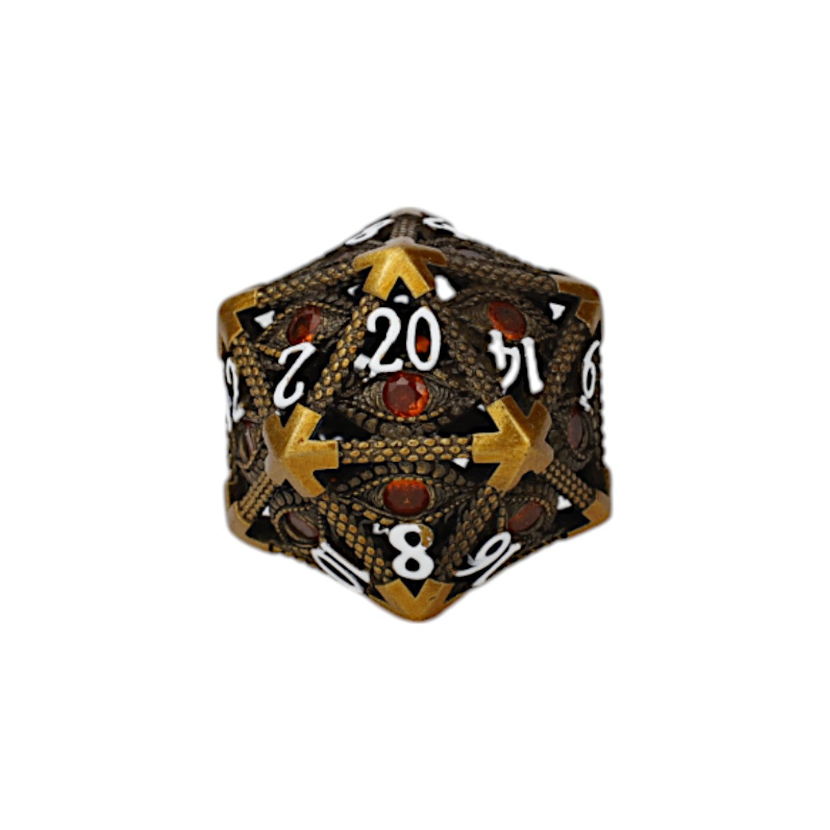 LPG Dice Scaled Eye Dice Set Ancient Bronze/Red
