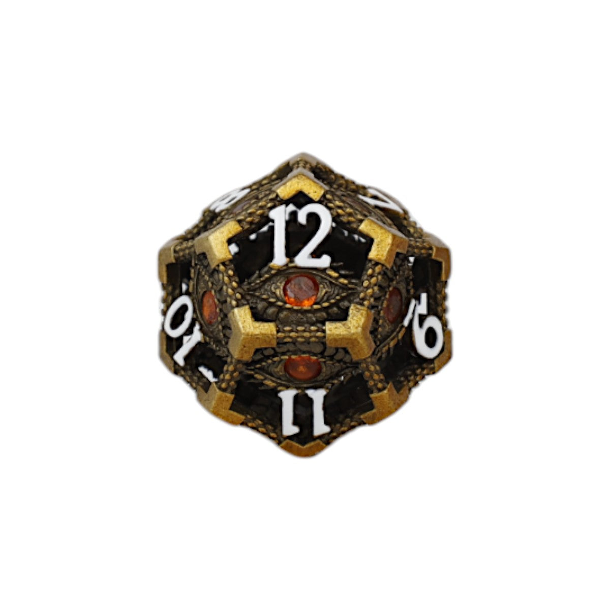 LPG Dice Scaled Eye Dice Set Ancient Bronze/Red