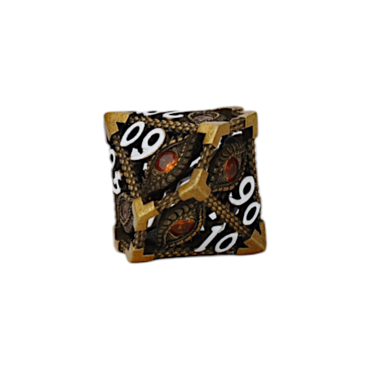 LPG Dice Scaled Eye Dice Set Ancient Bronze/Red