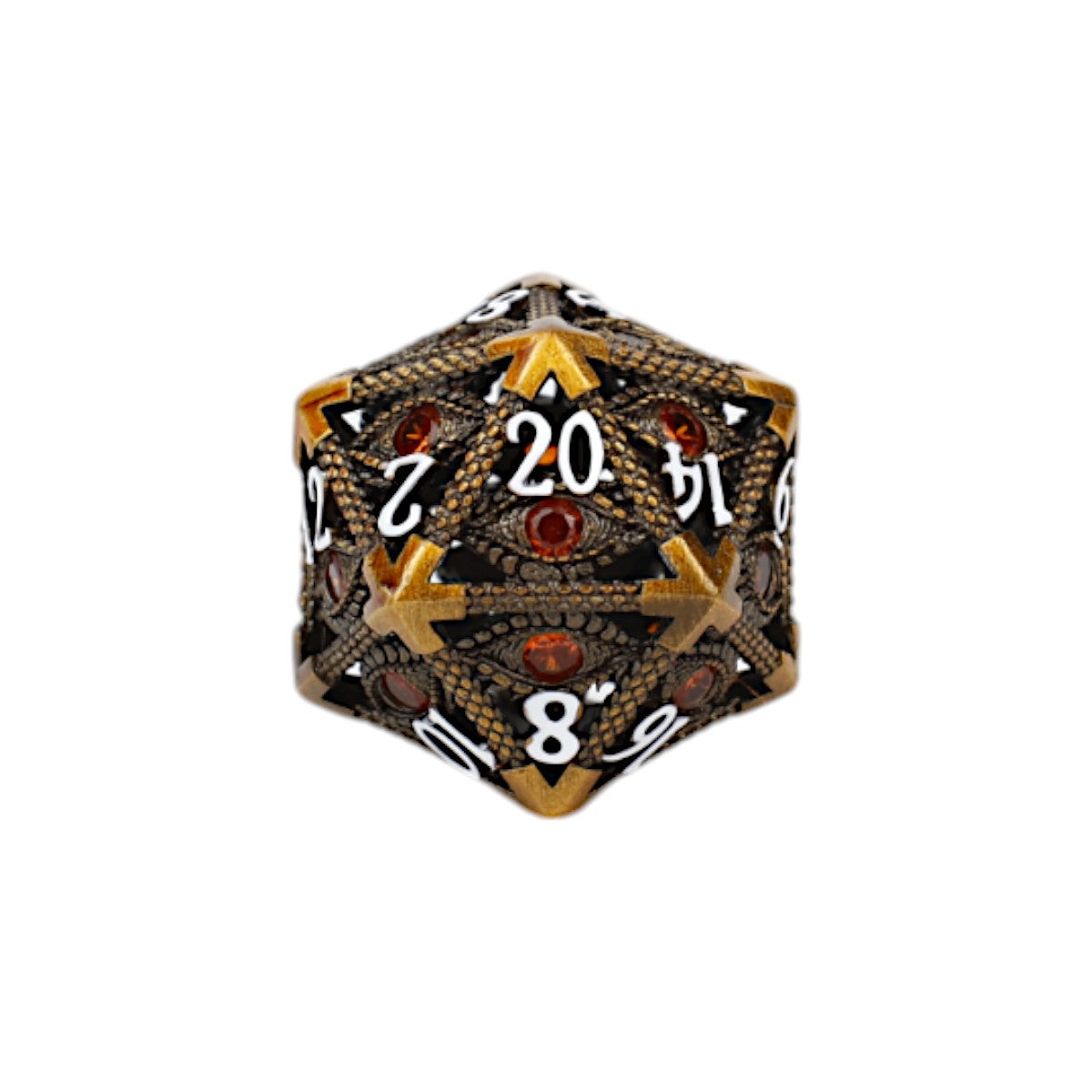 LPG Dice Scaled Eye Dice Set Gold/Red