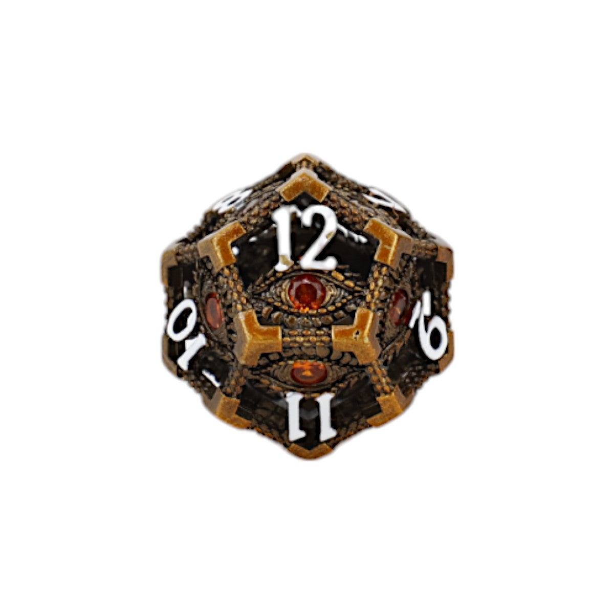 LPG Dice Scaled Eye Dice Set Gold/Red