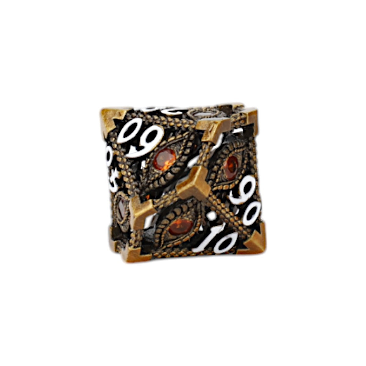 LPG Dice Scaled Eye Dice Set Gold/Red