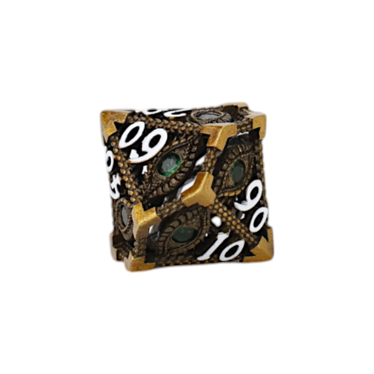 LPG Dice Scaled Eye Dice Set Ancient Bronze/Green