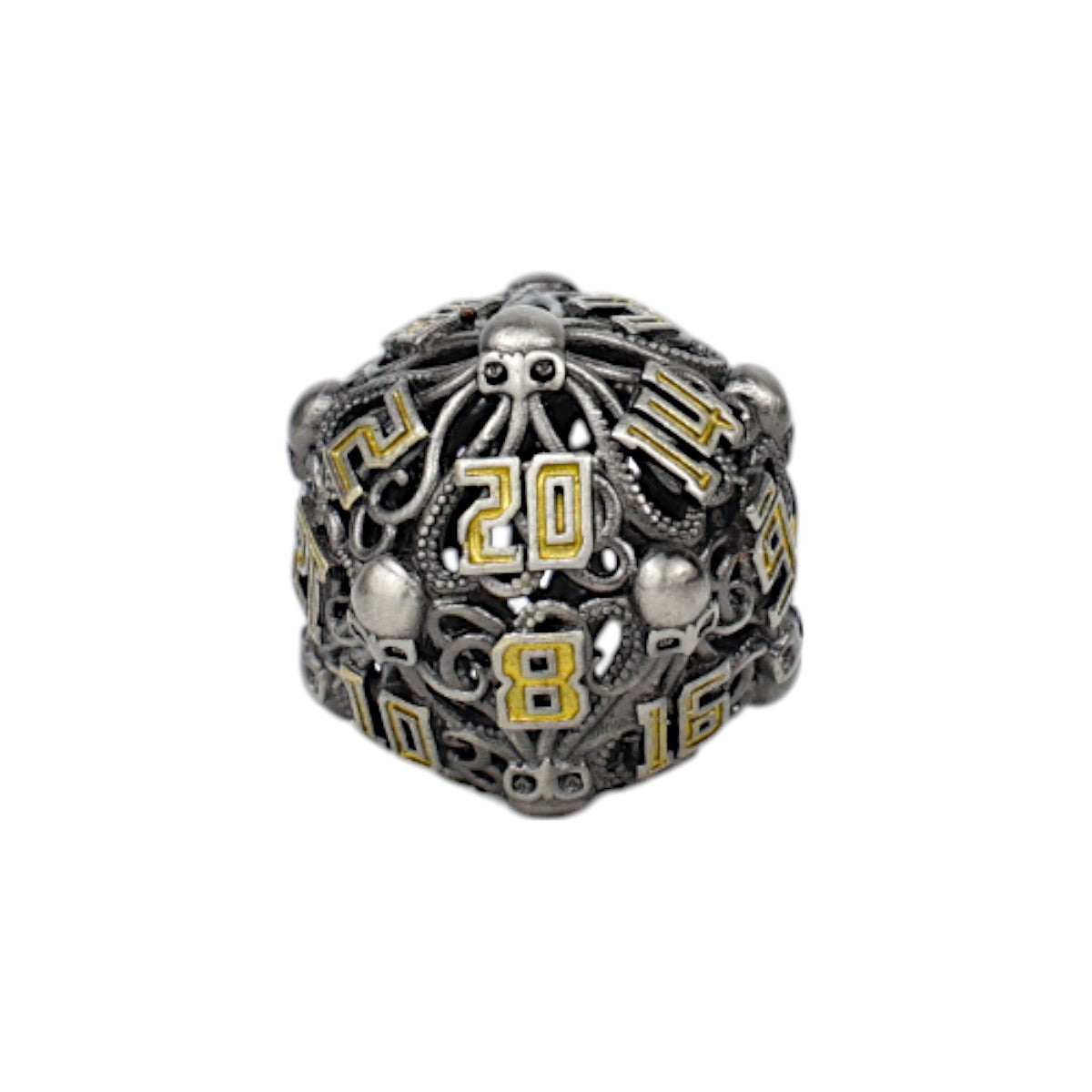 LPG Dice Tentacular Dice Set Chrome/Gold