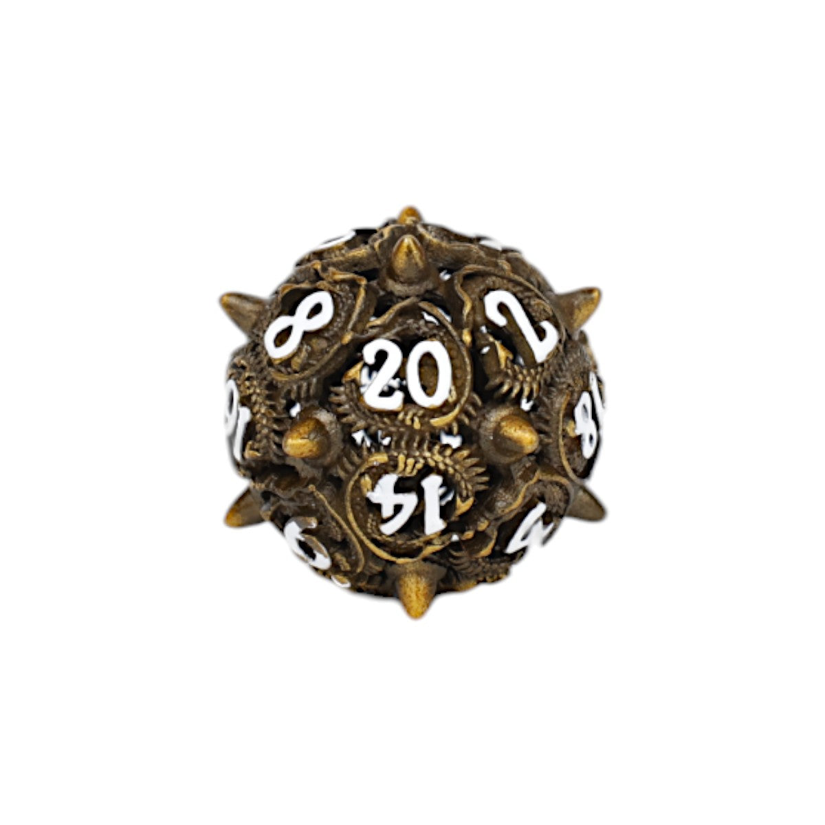 LPG Dice Xeno Hollow Dice Set Ancient Bronze