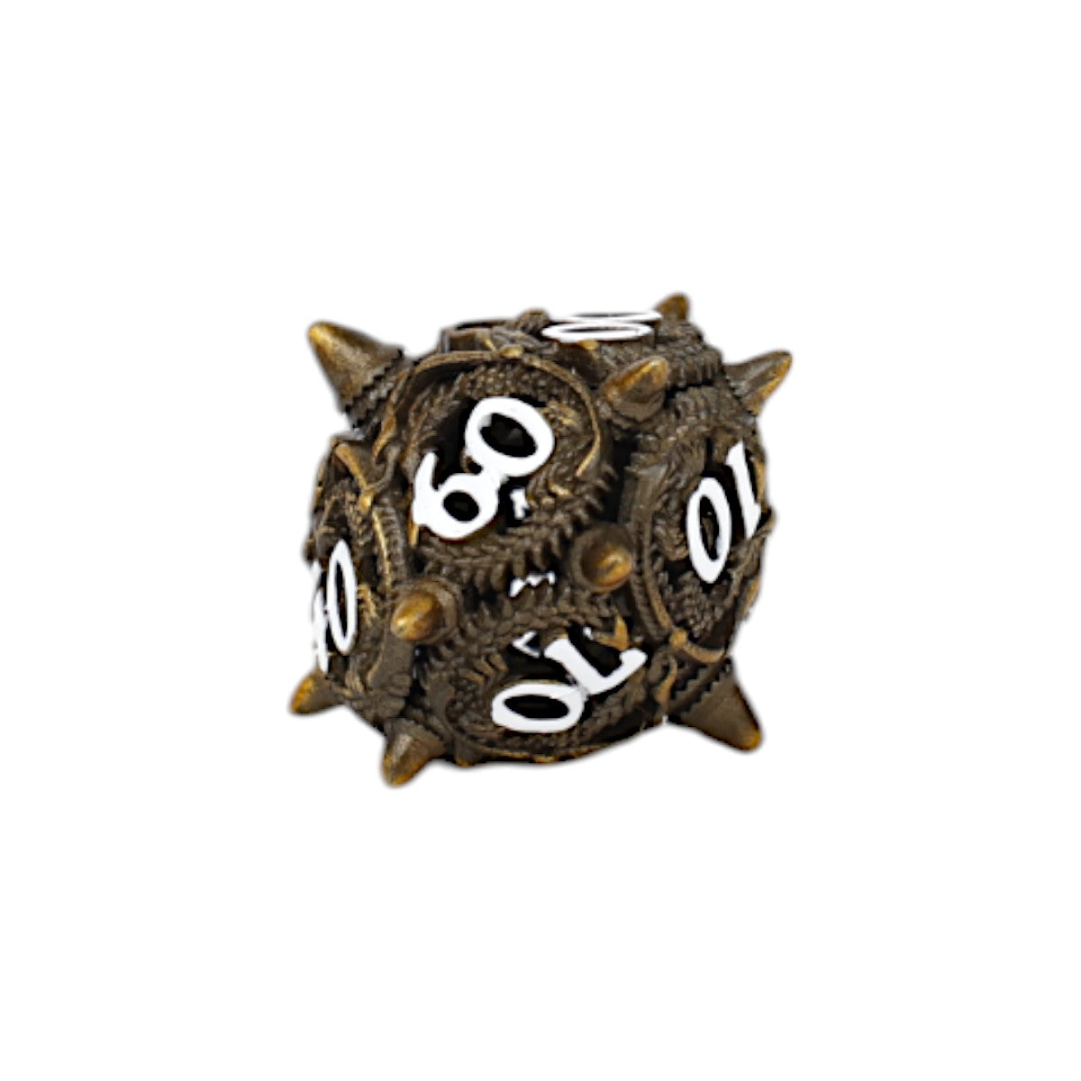 LPG Dice Xeno Hollow Dice Set Ancient Bronze