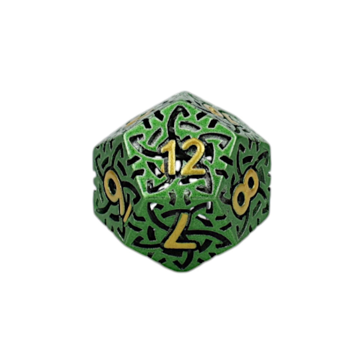 LPG Dice Celtic Hollow Dice Set Old Gold