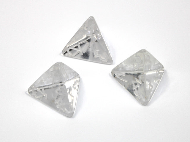 Chessex D4 Dice Translucent Polyhedral Clear/white d4