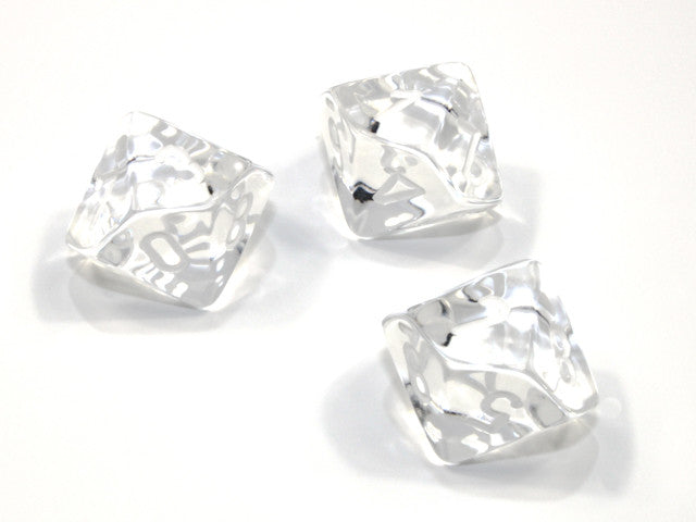 Chessex D10 Dice Translucent Polyhedral Clear/white d10