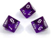 Chessex D10 Dice Translucent Polyhedral Purple/white d10