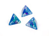 Chessex D4 Dice Festive Polyhedral Waterlily/white d4