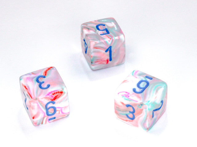 Chessex D6 Dice Festive Polyhedral Pop Art/blue d6