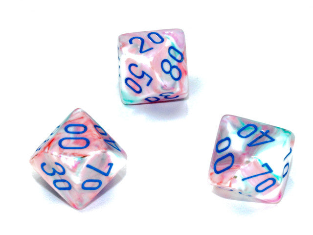 Chessex Tens 10 Dice Festive Polyhedral Pop Art/blue Tens 10