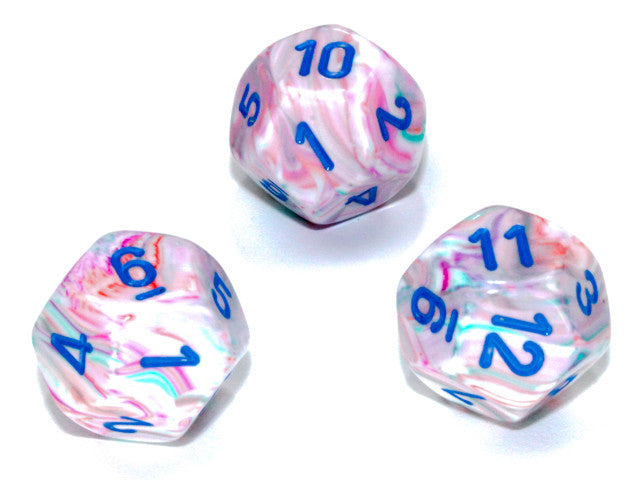 Chessex D12 Dice Festive Polyhedral Pop Art/blue d12