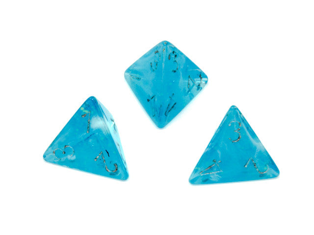 Chessex D4 Dice Luminary Polyhedral Sky/silver d4