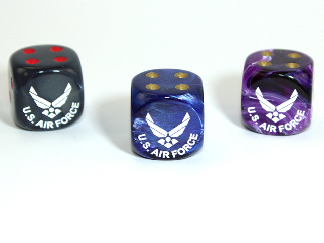 Chessex D6 Dice Air Force d6 (Custom engraved)