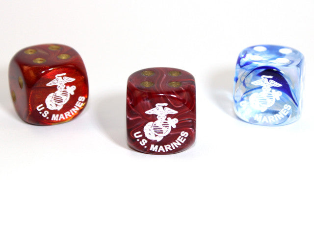 Chessex D6 Dice Marines d6 (Custom engraved)