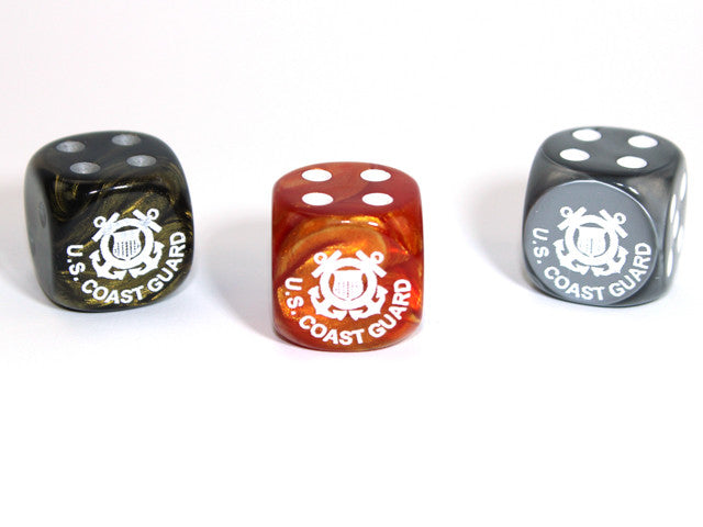 Chessex D6 Dice Coast Guard d6 (Custom engraved)