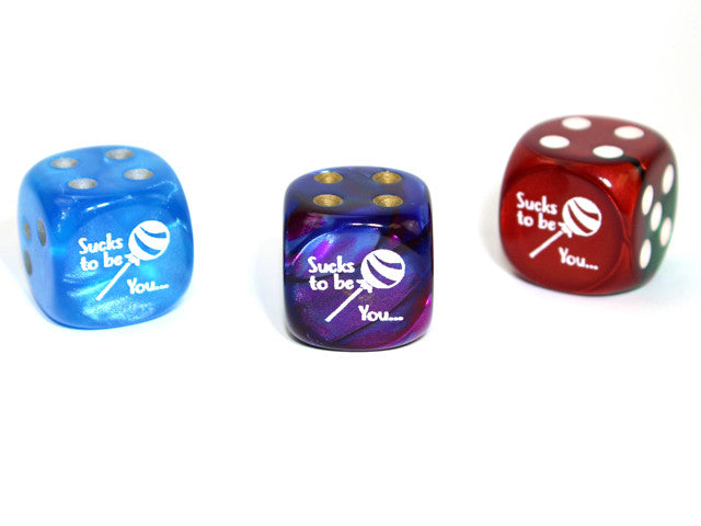 Chessex D6 Dice Sucks... d6 (Custom engraved)