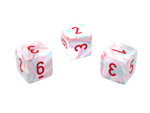 Chessex D6 Dice Festive Polyhedral Pop Art/red d6