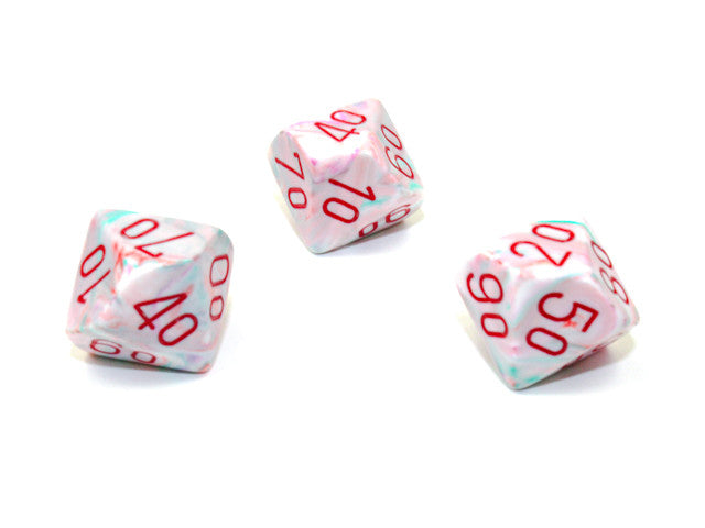Chessex Tens 10 Dice Festive Polyhedral Pop Art/red Tens 10