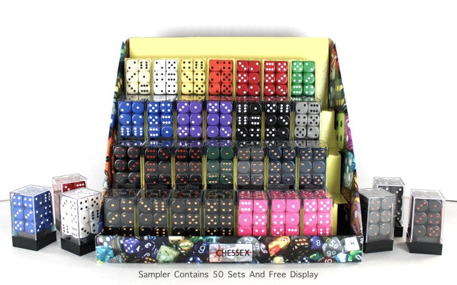Chessex Box of 50 Opaque 16mm d6 Dice Blocks