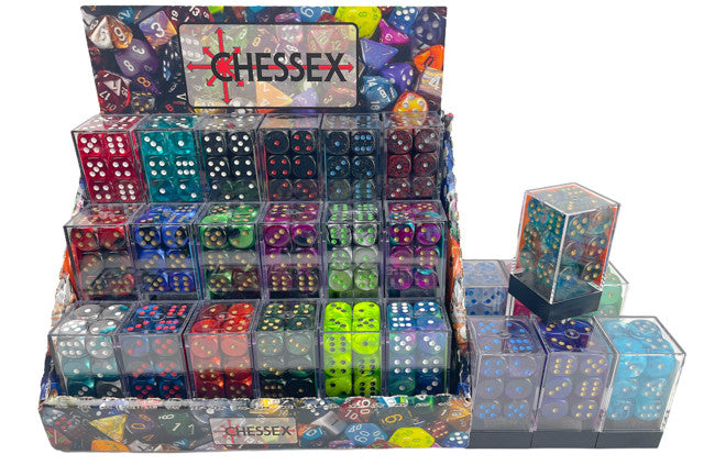 Chessex BULK D6 Dice Best of Chessex 16mm d6 w/pips Dice Block Sampler