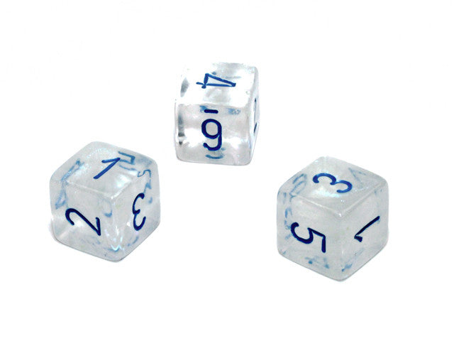 Chessex D6 Dice Borealis Polyhedral Icicle/light blue Luminary d6