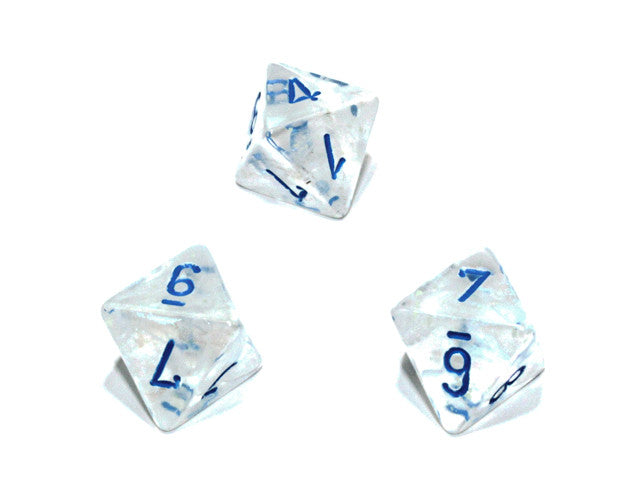 Chessex D8 Dice Borealis Polyhedral Icicle/light blue Luminary d8