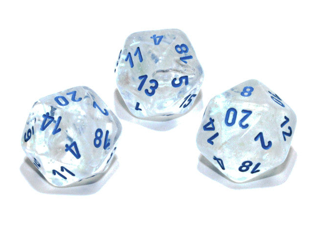 Chessex D20 Dice Borealis Polyhedral Icicle/light blue Luminary d20