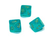 Chessex D10 Dice Borealis Polyhedral Teal/gold Luminary d10