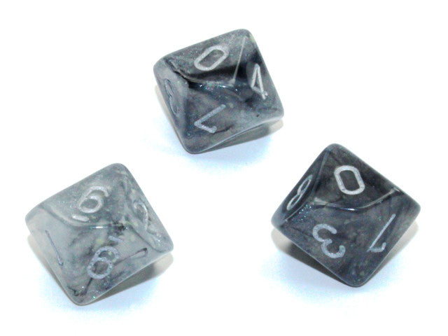 Chessex D10 Dice Borealis Polyhedral Light Smoke/silver Luminary d10