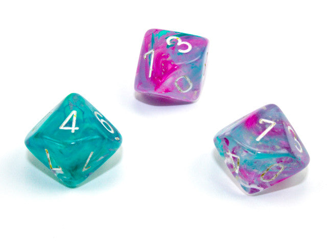 Chessex D10 Dice Nebula Polyhedral Wisteria/white Luminary d10