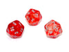 Chessex D20 Dice Nebula Polyhedral Red/silver Luminary d20