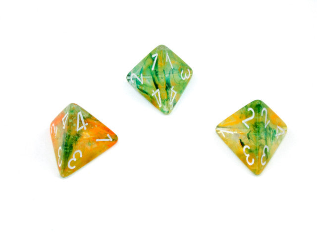 Chessex D4 Dice Nebula Polyhedral Spring/white Luminary d4