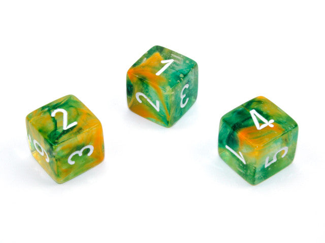 Chessex D6 Dice Nebula Polyhedral Spring/white Luminary d6