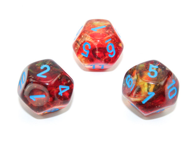 Chessex D12 Dice Nebula Polyhedral Primary/blue Luminary d12