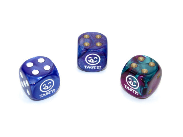 Chessex Specialty Dice Set - Tasty! Face d6 (Custom engraved)
