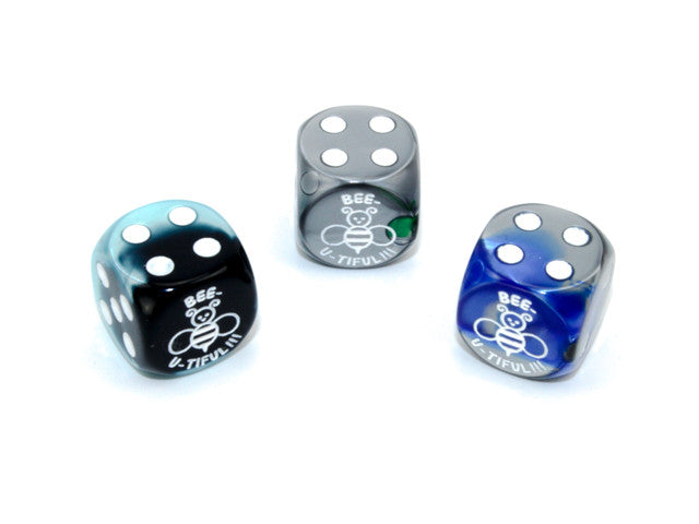 Chessex Specialty Dice Set - Bee-u-tiful d6 (Custom engraved)