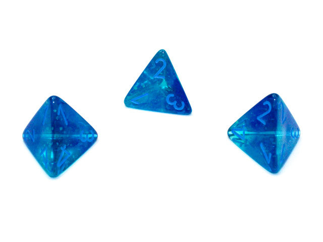 Chessex D4 Dice Gemini Polyhedral Blue-Blue/light blue Luminary d4
