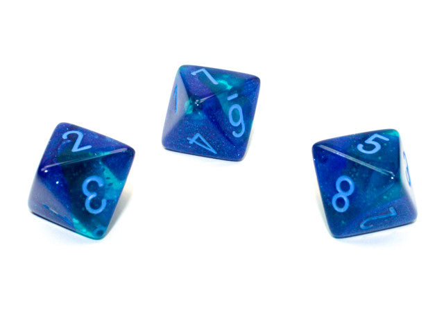 Chessex D8 Dice Gemini Polyhedral Blue-Blue/light blue Luminary d8