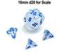 Chessex D4 Dice Borealis Mini-Polyhedral Icicle/light blue Luminary d4