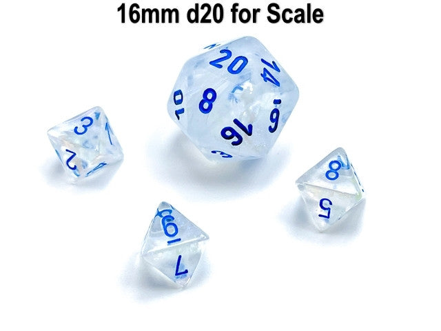 Chessex D8 Dice Borealis Mini-Polyhedral Icicle/light blue Luminary d8